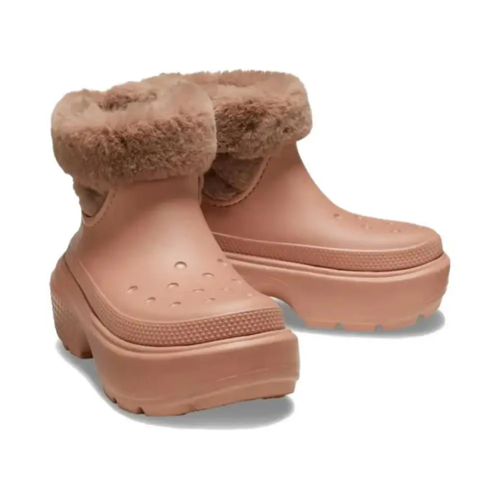 Crocs Stomp Lined 208718-2CC Boots Men`s US 12 Cork Lug Sole Platform JAX1196