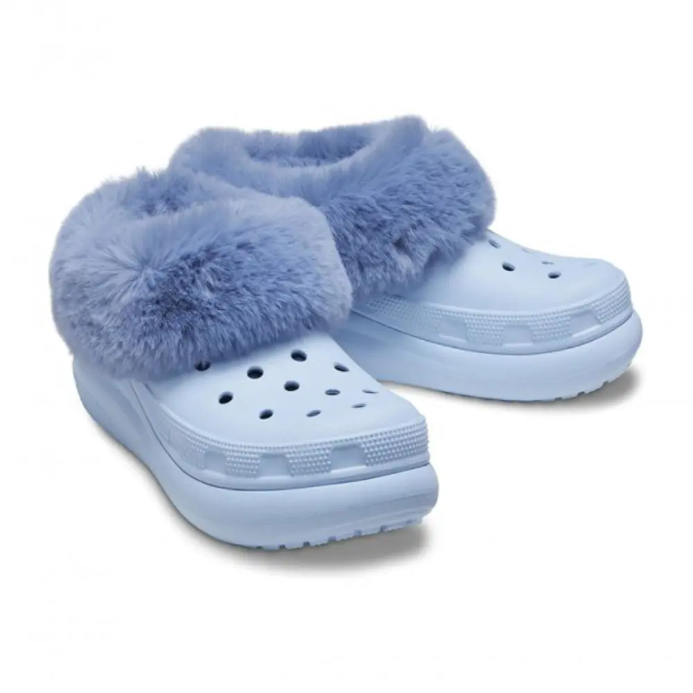 Crocs Furever Crush 208446-4NS Clogs Men`s Blue Shearling Lined JAX1234 - Blue