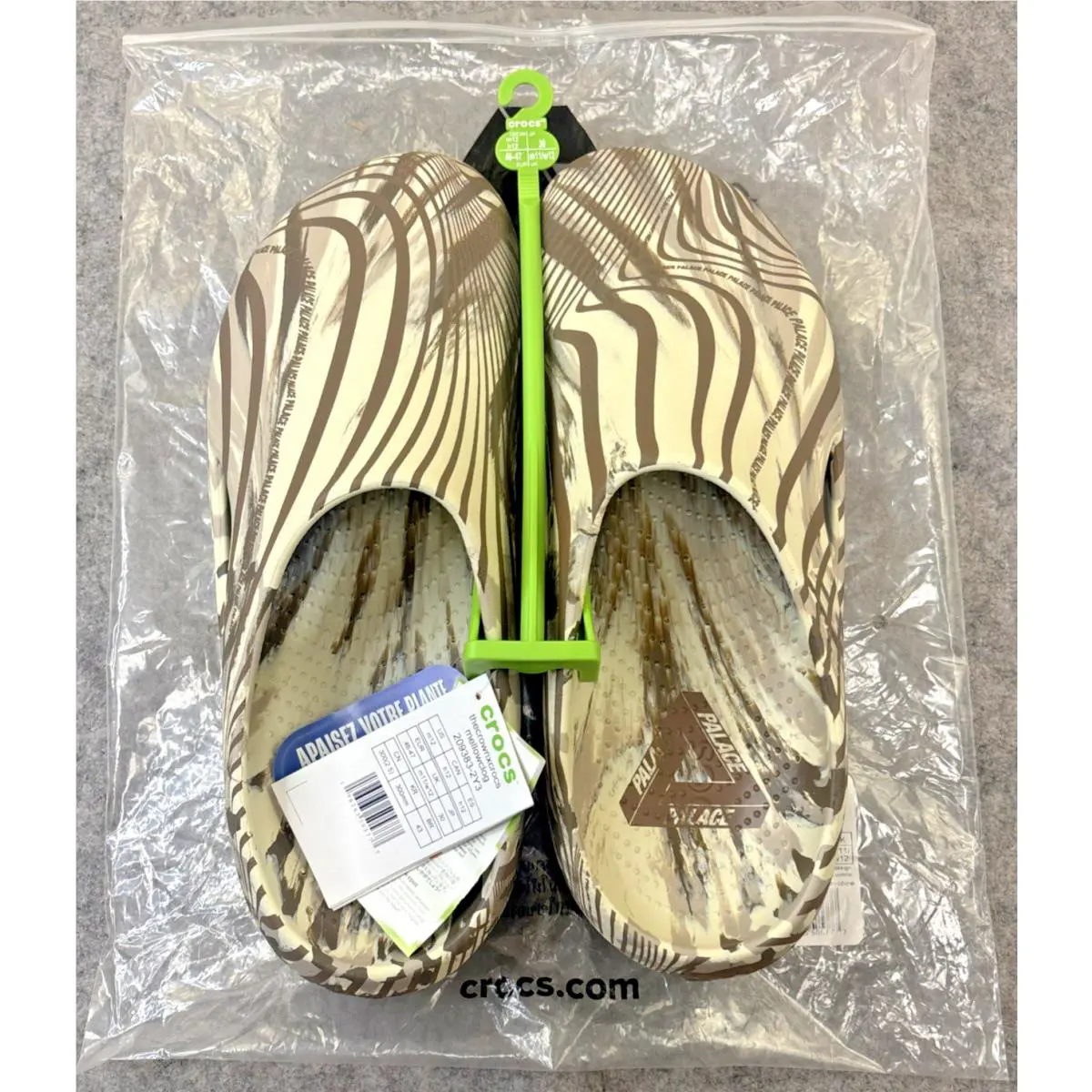 Palace x Crocs Mellow Recovery Clog Bone Size Mens 12