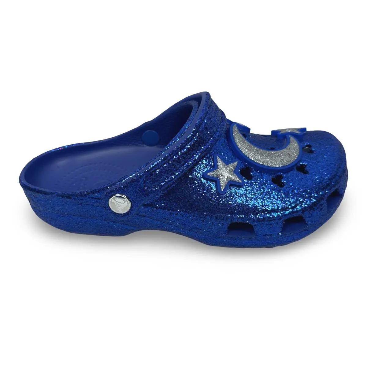 Disney Parks Crocs Blue Glitter Sorcerer Mickey Make a Wish Mens 6 Womens 8