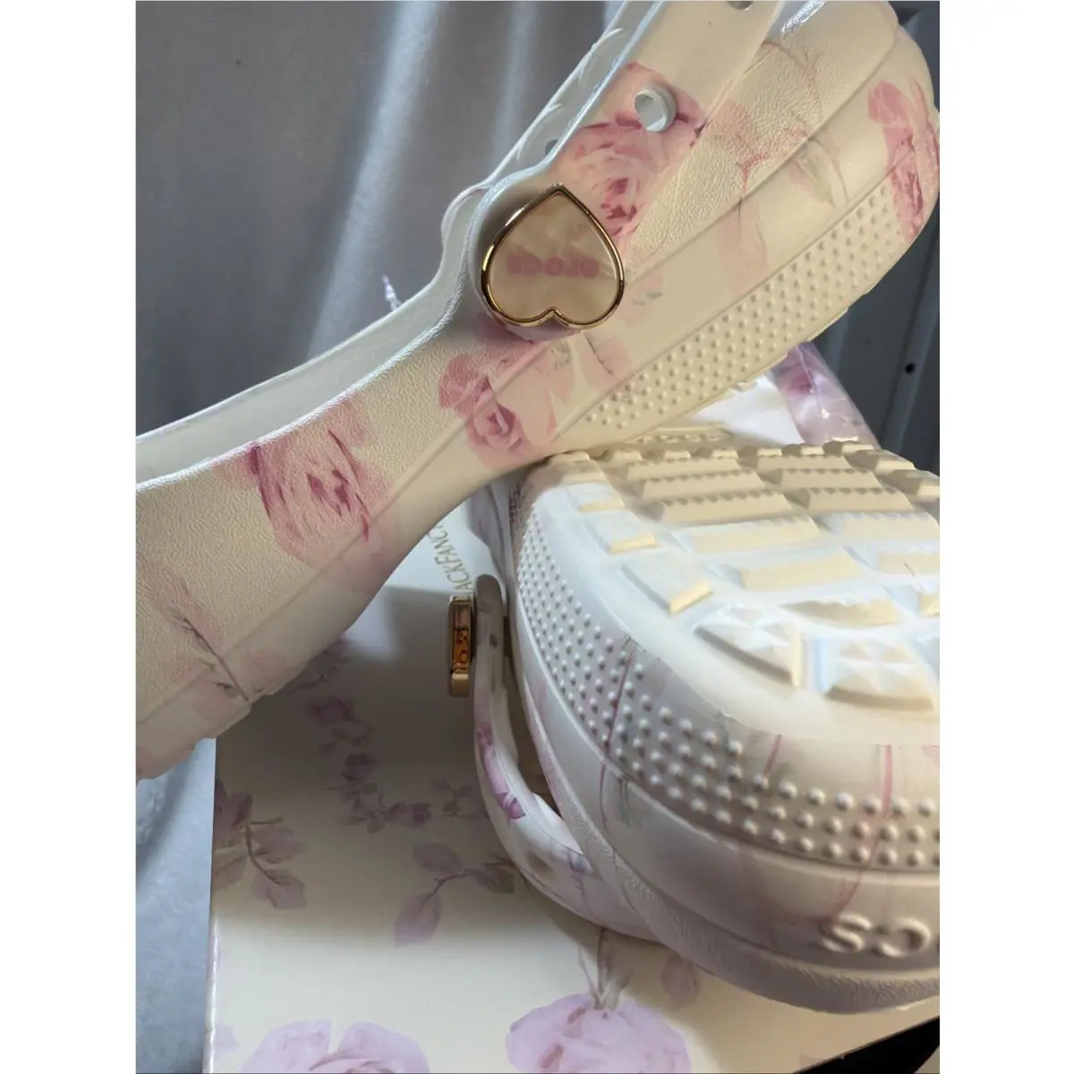 Crocs shoes - LoveShackFancy x Crocs - LoveShackFancy - White, Pink 15