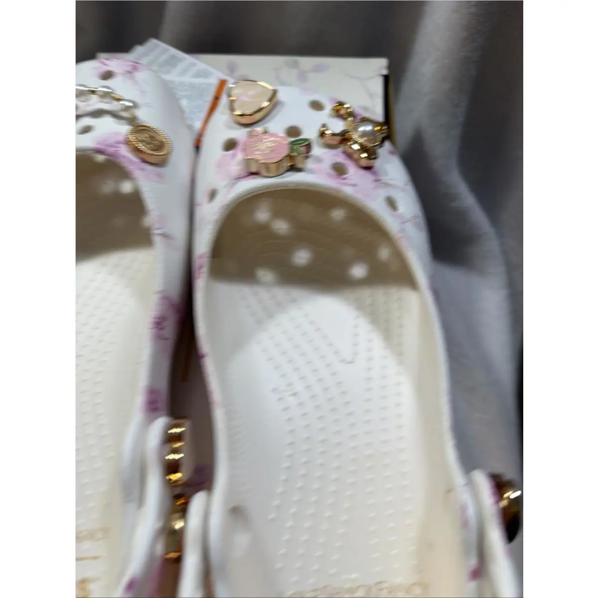 Crocs shoes - LoveShackFancy x Crocs - LoveShackFancy - White, Pink 5