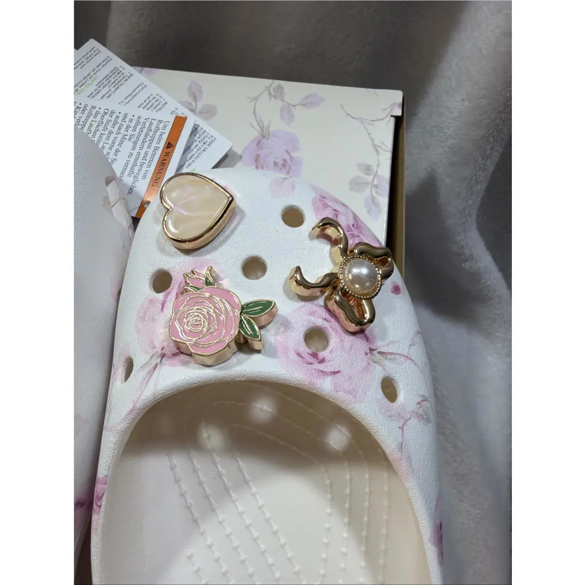 Crocs shoes - LoveShackFancy x Crocs - LoveShackFancy - White, Pink 6