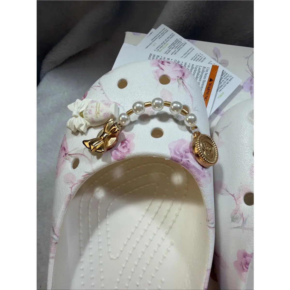 Crocs shoes - LoveShackFancy x Crocs - LoveShackFancy - White, Pink 7