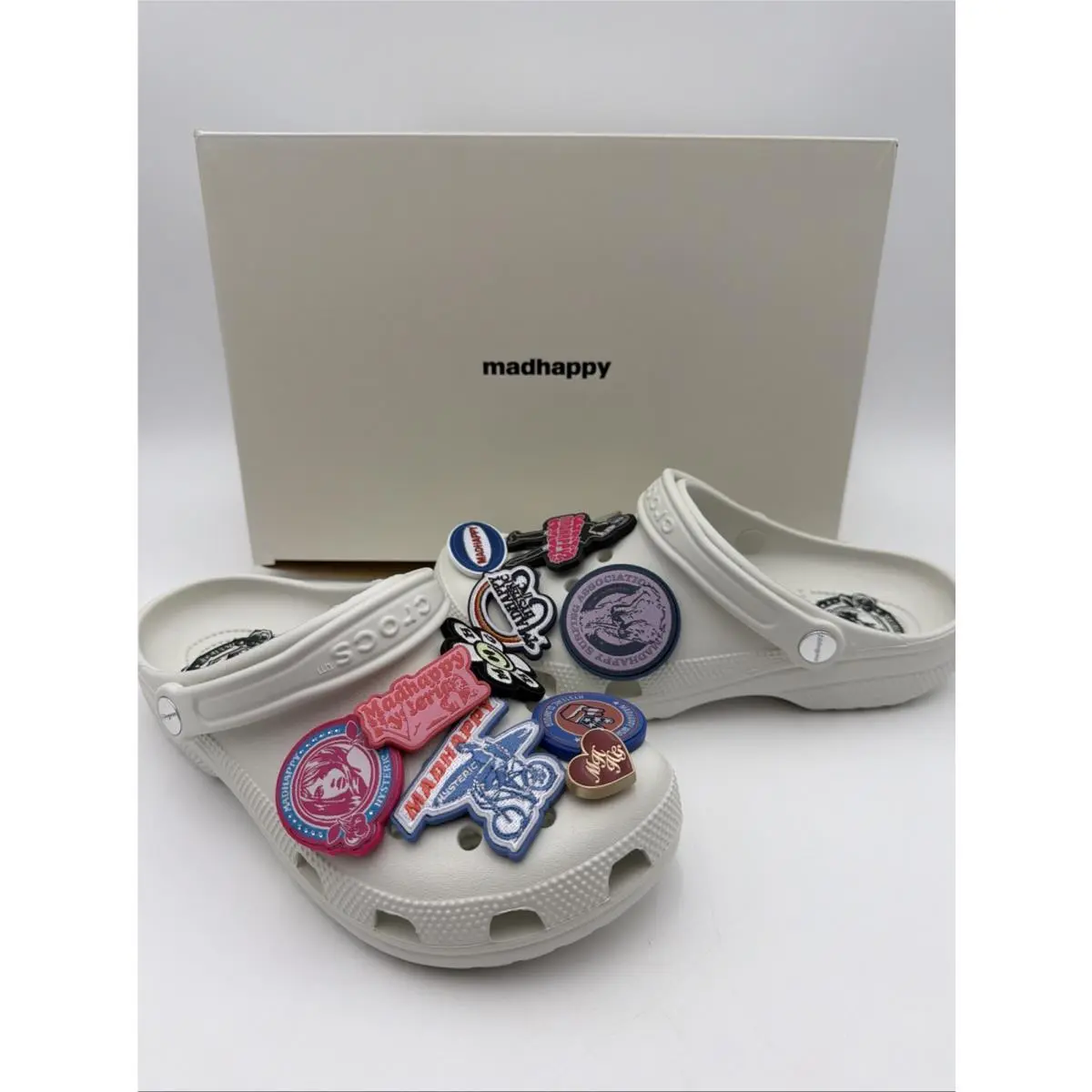 Crocs Madhappy X Classic Clog Almost White- Men Size 7 Women Size 9. W/ Box