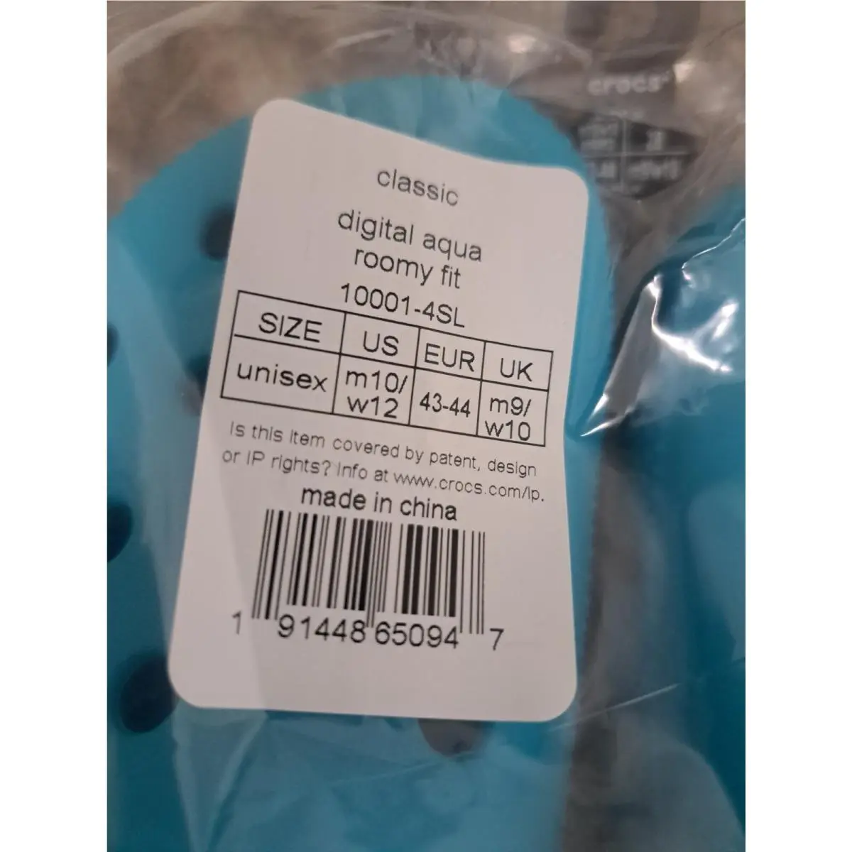 Crocs shoes - Crocs Classic - Classic - DIGITAL AQUA (UPC: 0191448650947) 0