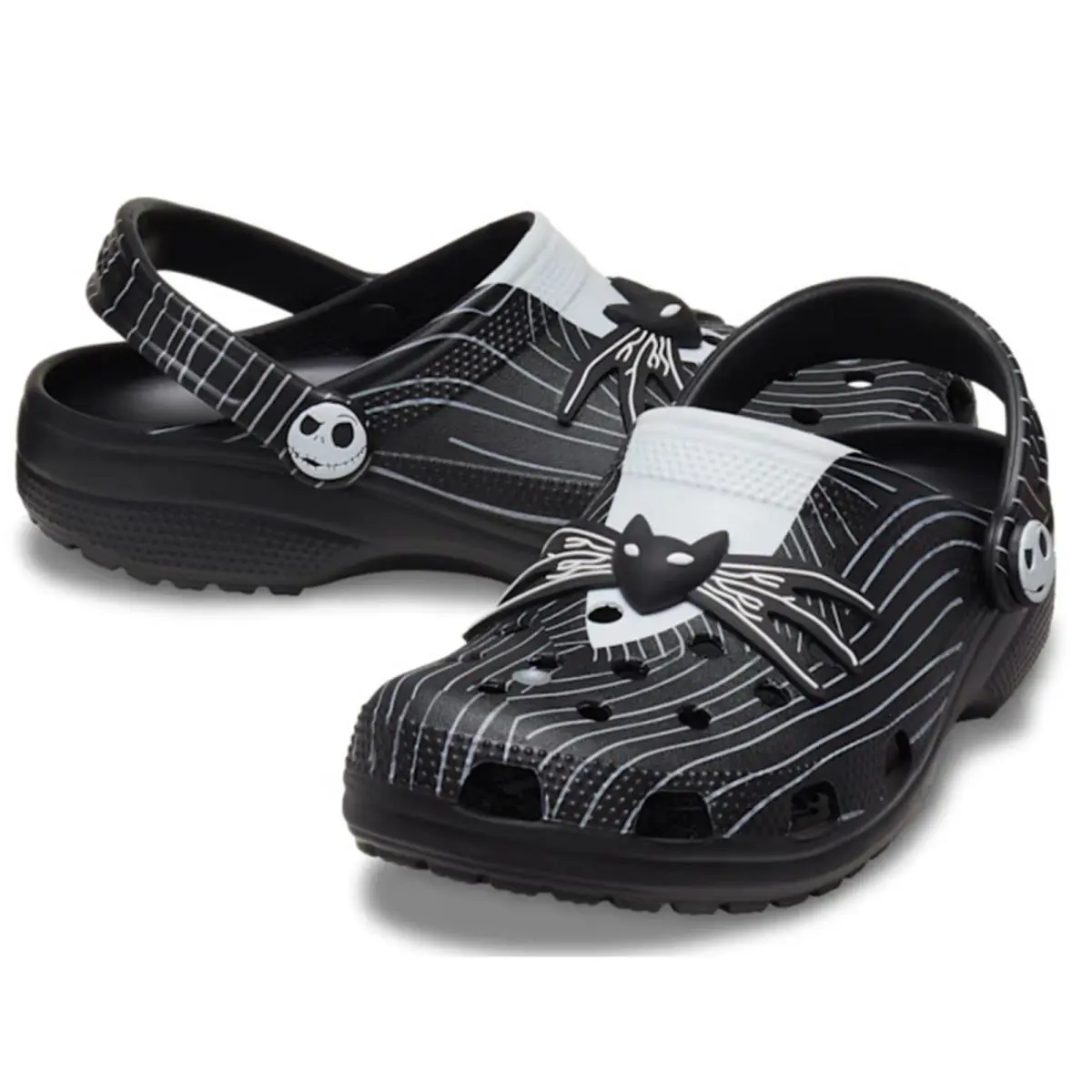 Crocs Clogs Mens 12 Jack Skellington Nightmare Before Christmas Black