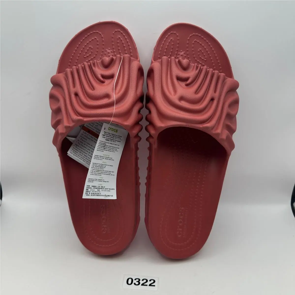 Crocs x Salehe Bembury Men`s 11 Pollex Slide 208685-6ZN Guppy Red