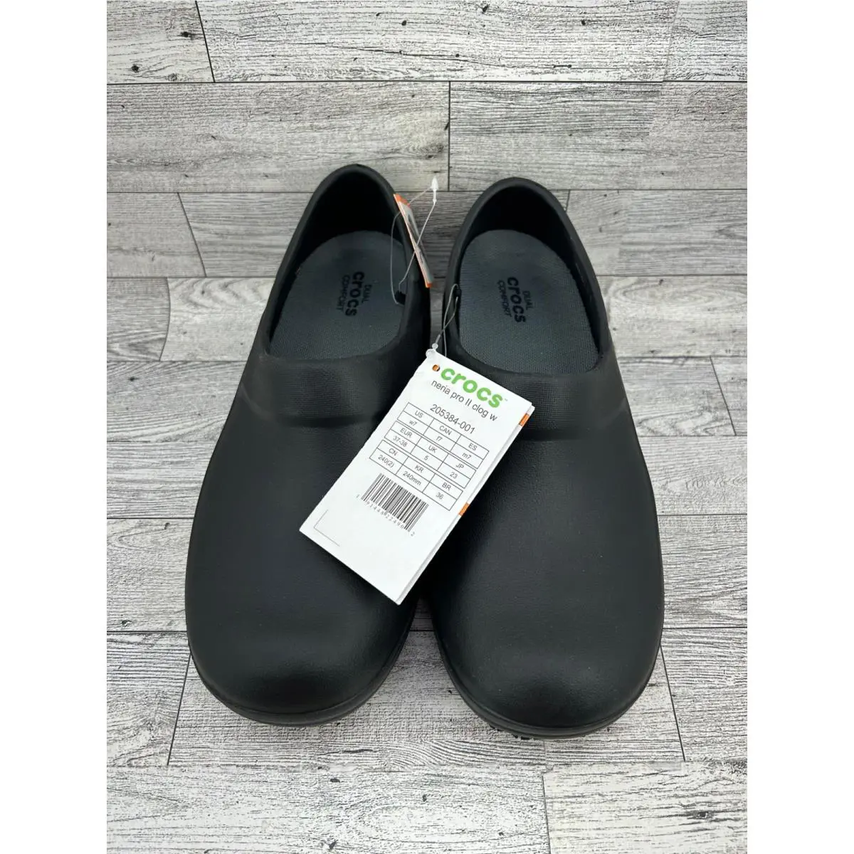 Crocs Neria Pro II Clog W Black Slip Resistant Work Shoes Women Size 7