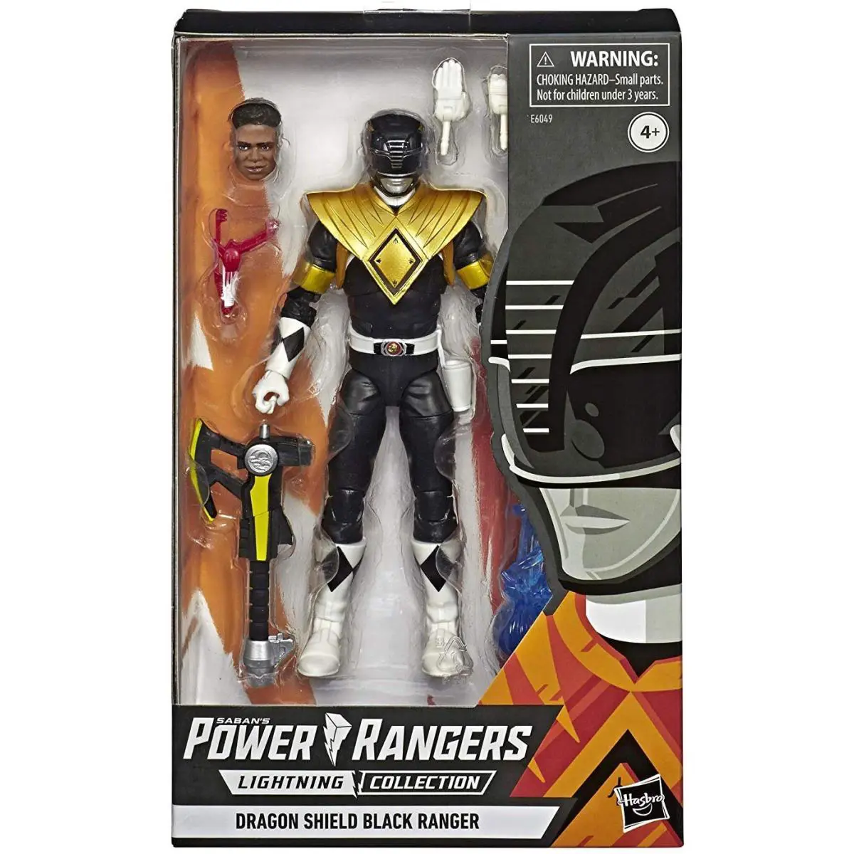 Mighty Morphin Lightning Collection Dragon Shield Black Ranger Action Figure