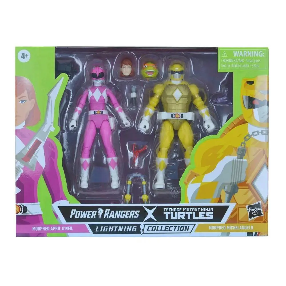 Hasbro Lightning Power Rangers Tmnt Turtle April O`neil Morphed Michelangelo