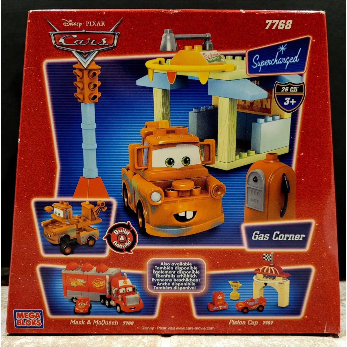 Disney Pixar Cars Supercharged Tow Mater Gas Corner Mega Bloks 7768