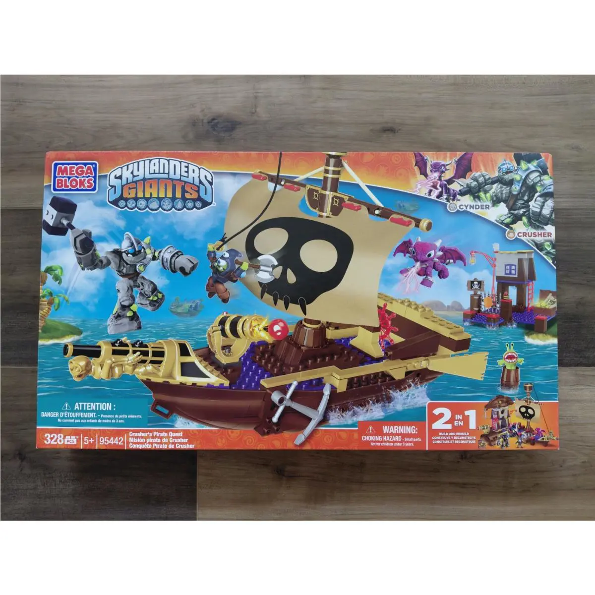 Mega Bloks Skylanders Giants 95442 Crusher`s Pirate Quest 328 Pcs 2012