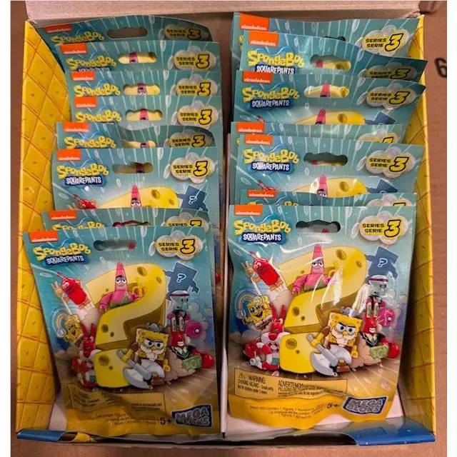 Mega Bloks Spongebob Mystery Pack Series 3 12 Packs in C Store Pack