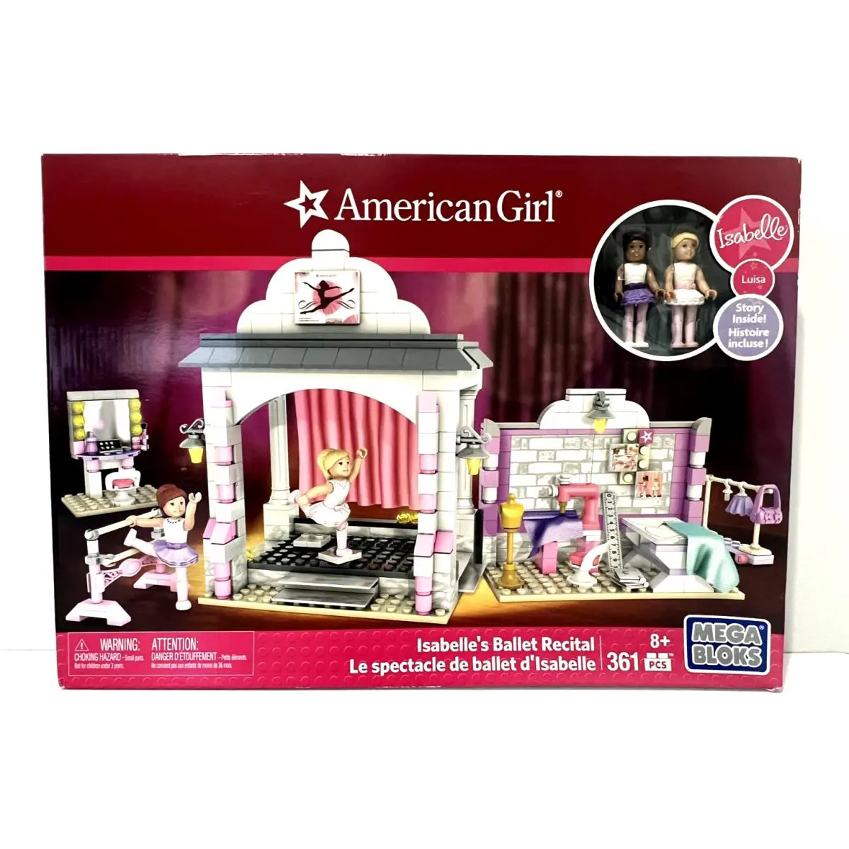 Mega Bloks American Girl Isabelle`s Ballet Recital Set 361 Pcs Luisa DPK86 2015