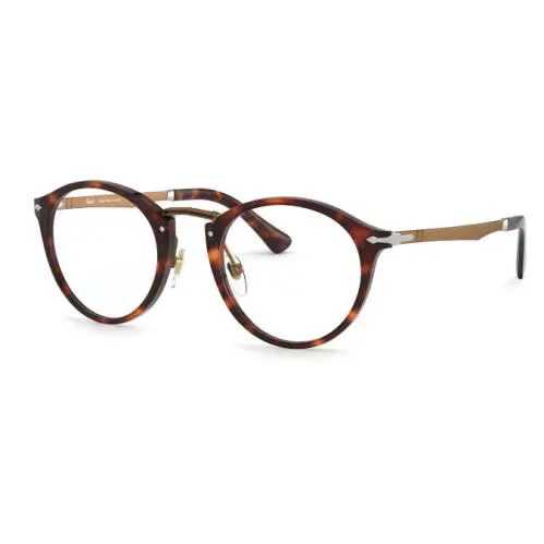 Persol PO3248V 24 47 Havana Round Unisex 47 mm Eyeglasses