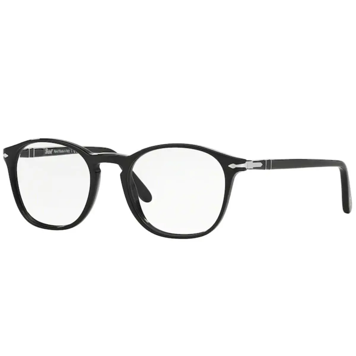 Persol PO 3007V 95 Black Plastic Square Eyeglasses 52mm