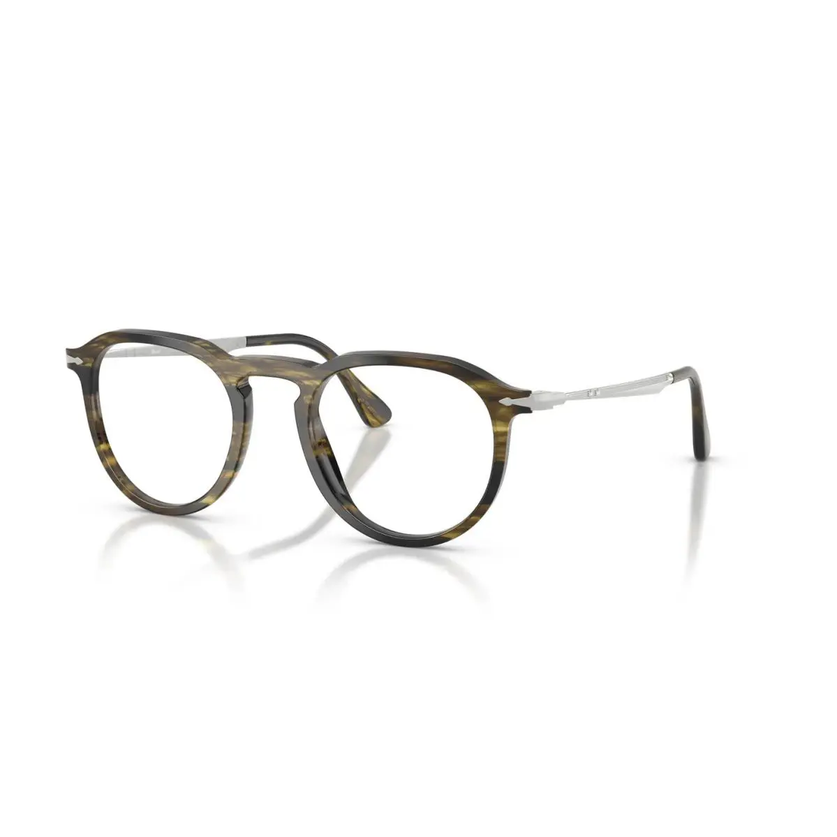 Persol PO 3387V Striped Black Olive Green 1237 Eyeglasses