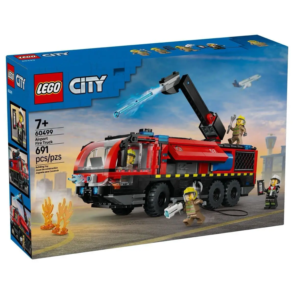 Lego 60499 City Airport Fire Truck Building Toy 691 Pieces For Ages 7+