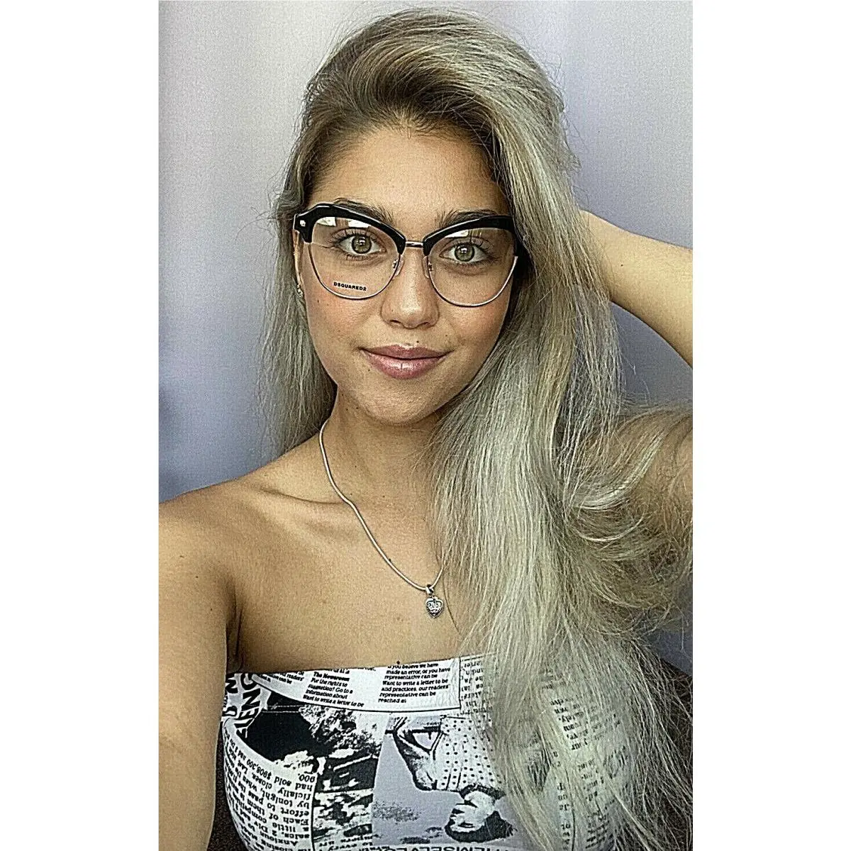 DSQUARED2 DQ 5152 020 Black Oversized Women`s Eyeglasses Frame