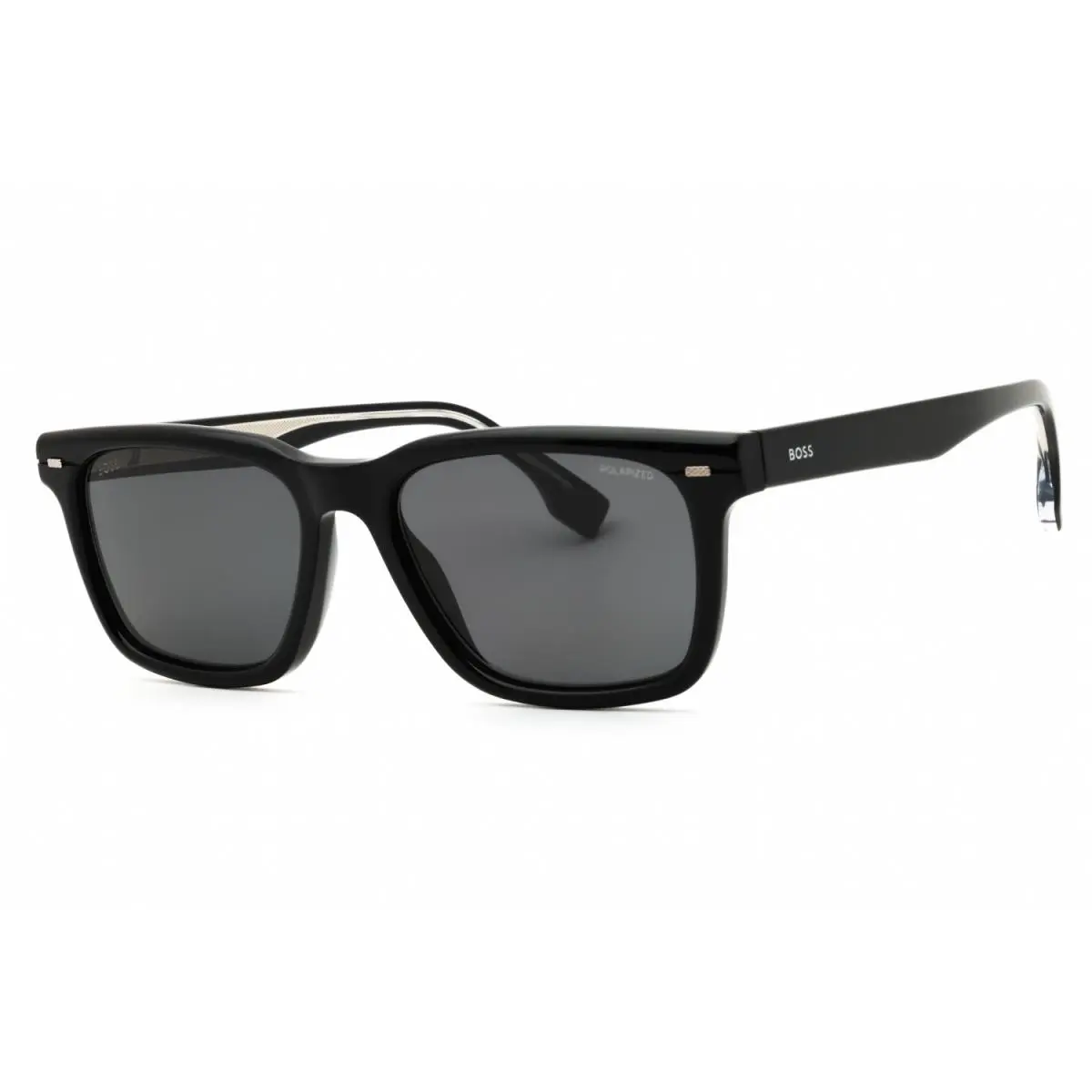 1352 U S 0807 M9 Sunglasses Black Frame Gray Polarised Lenses 55mm by Hugo Boss