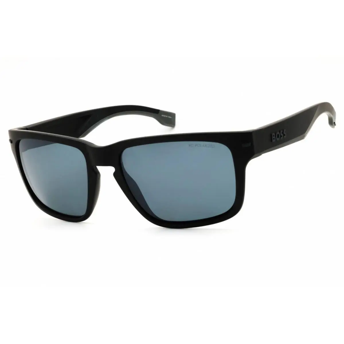 Men`s Sunglasses Matte Black/grey Plastic Full Rim 1497/S 0O6W 25 by Hugo Boss