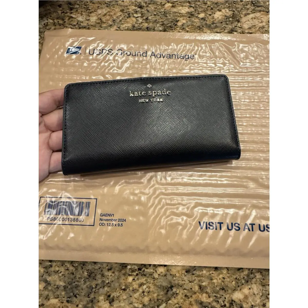 Kate Spade New York Women`s Staci Saffiano Leather Large Slim Bifold Wallet