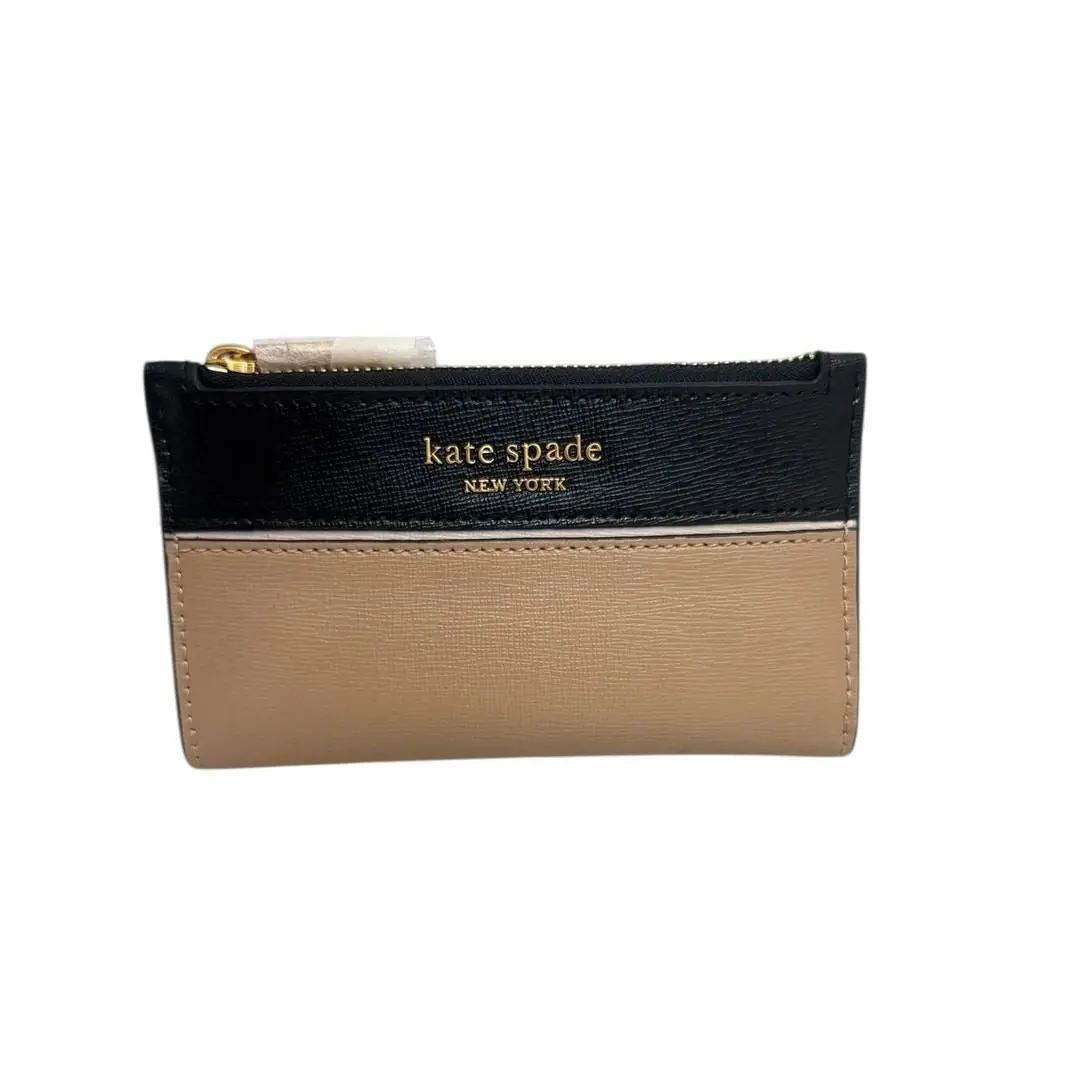 Kate Spade Morgan Colorblock Saffiano Leather Bifold Wallet Cafe Mocha