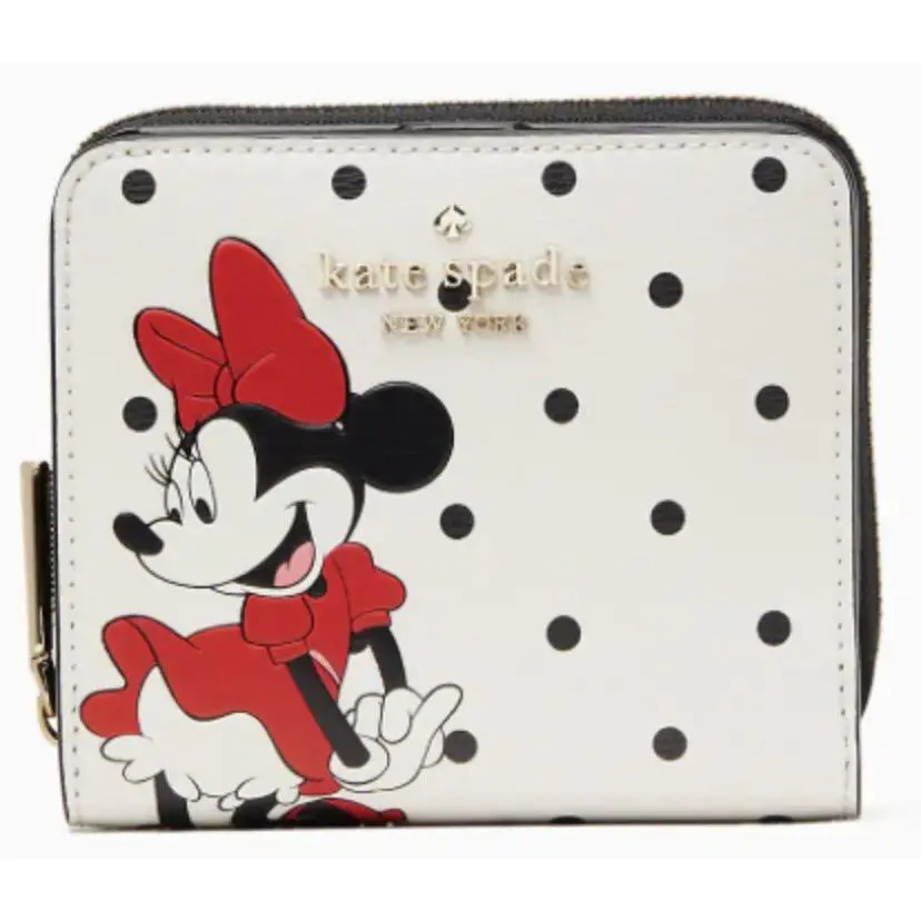 Disney X Kate Spade New York Minnie Mouse Zip Around Wallet Retail