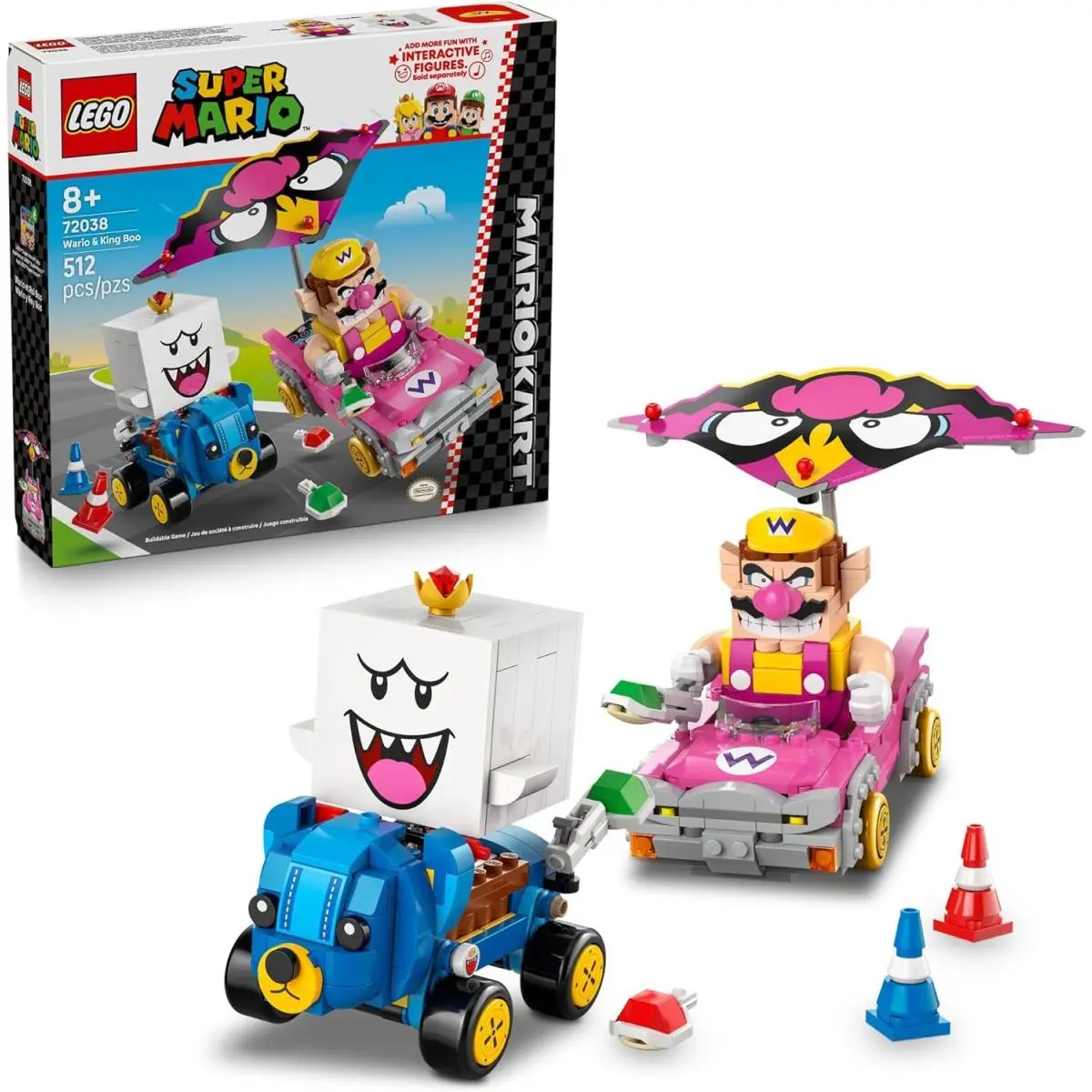 Lego Mario Kart Wario King Boo Toy Set 72038
