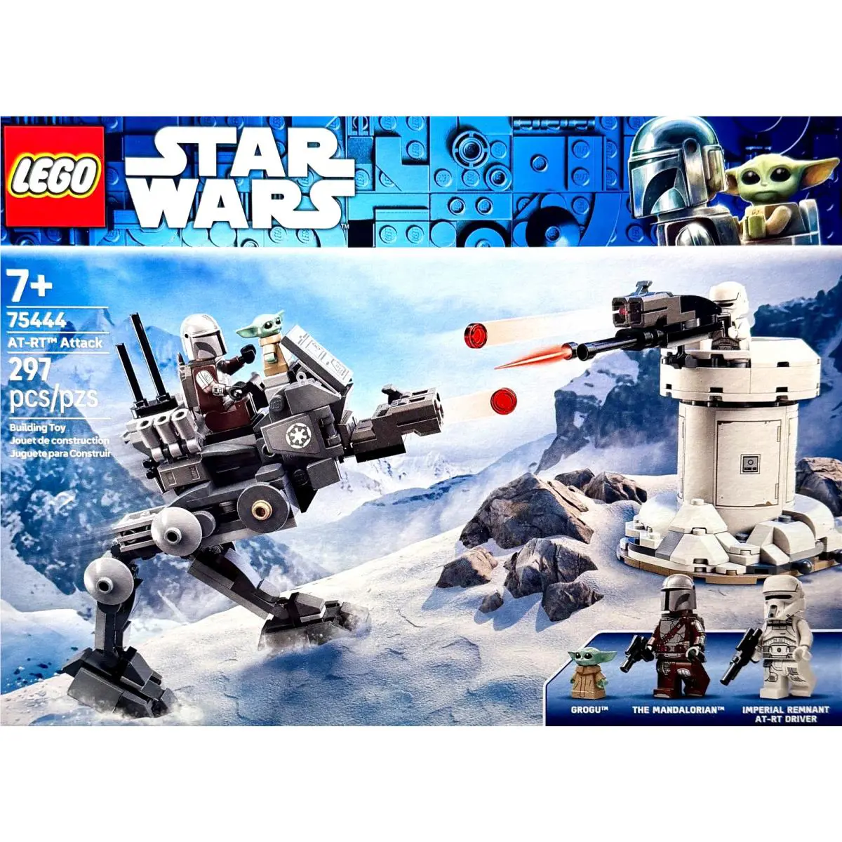 Lego Star Wars At-rt Attack 75444 Mandalorian Grogu Building Toy 297 Pcs