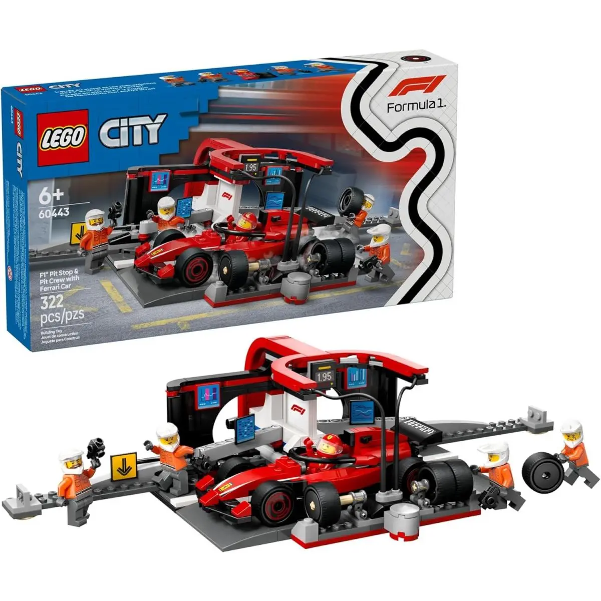 Lego City Ferrari Pit Stop F1 Set 60443