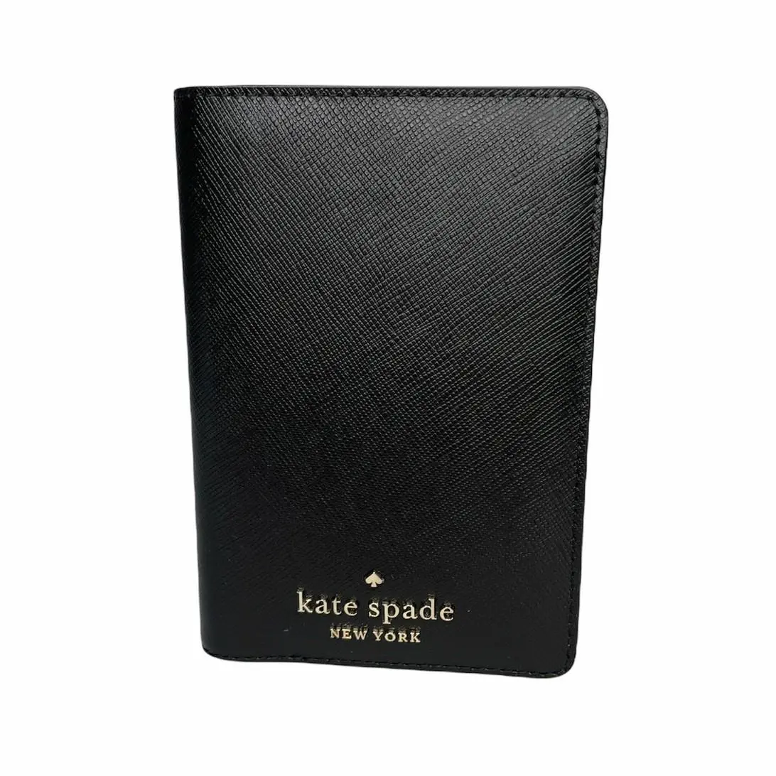 Kate Spade Staci Black Passport Wallet Case - Black, Exterior: Black