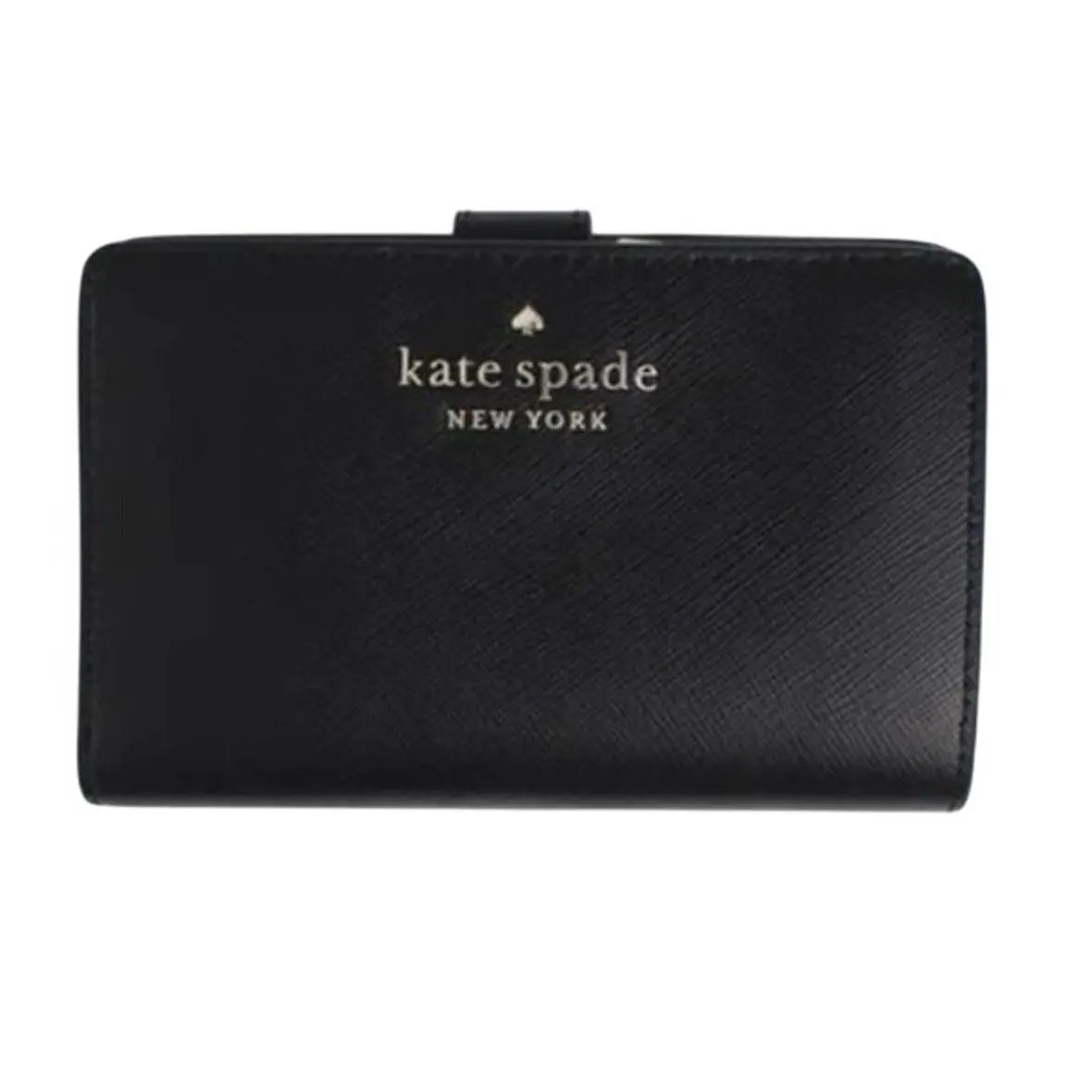 Kate Spade Madison Leather Medium Compact Bifold Wallet Black KC580