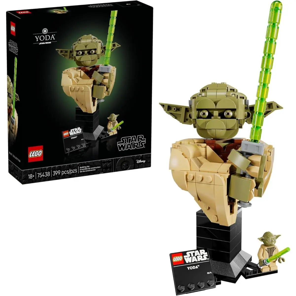 75438 - Lego Star Wars: Attack of The Clones Yoda Bust with Lightsaber