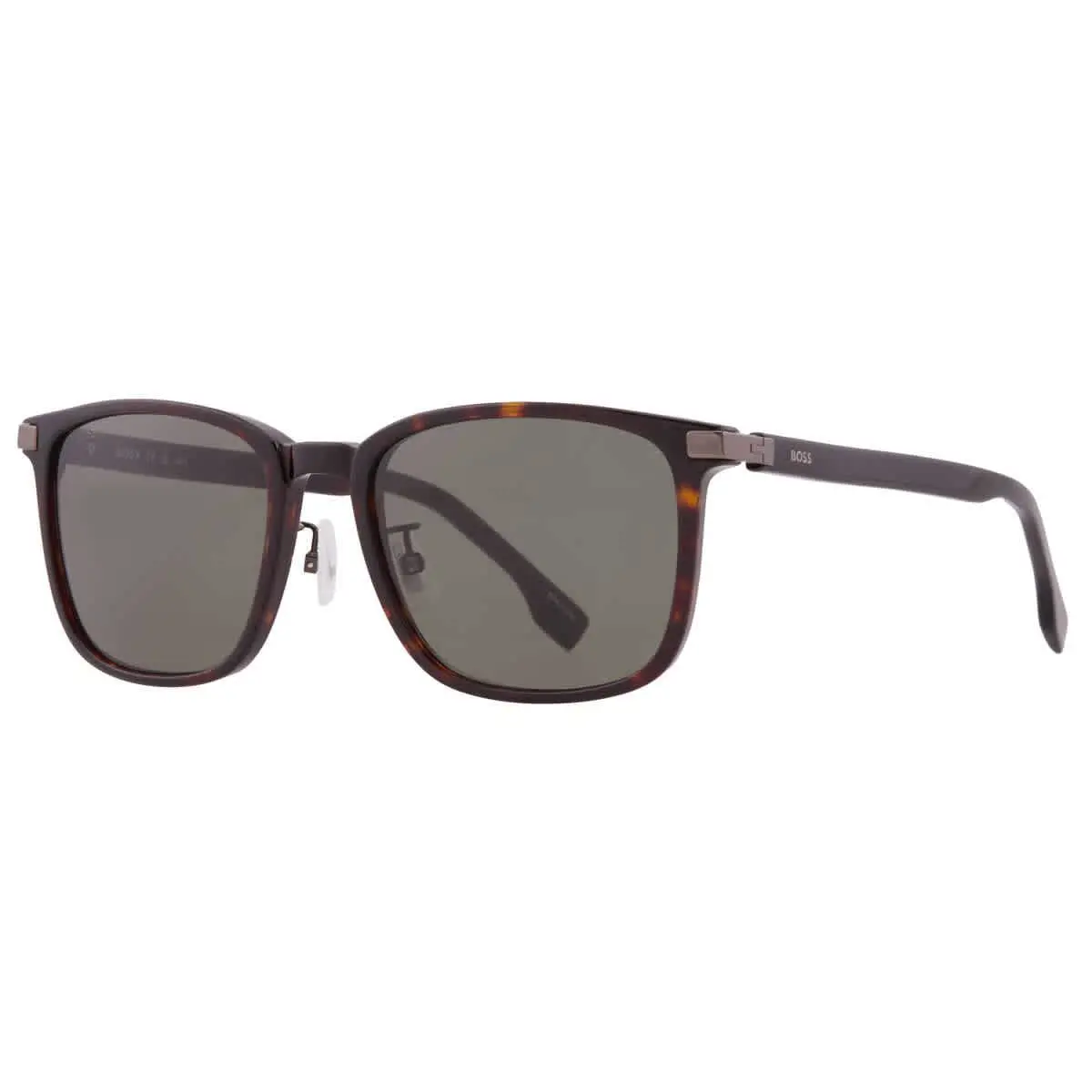 Hugo Boss Green Square Men`s Sunglasses Boss 1406/F/SK 0086/QT 57 Boss 1406/F/SK
