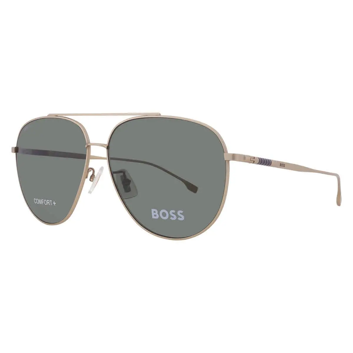 Hugo Boss Green Pilot Men`s Sunglasses Boss 1296/F/S 0AOZ/QT 63 Boss 1296/F/S