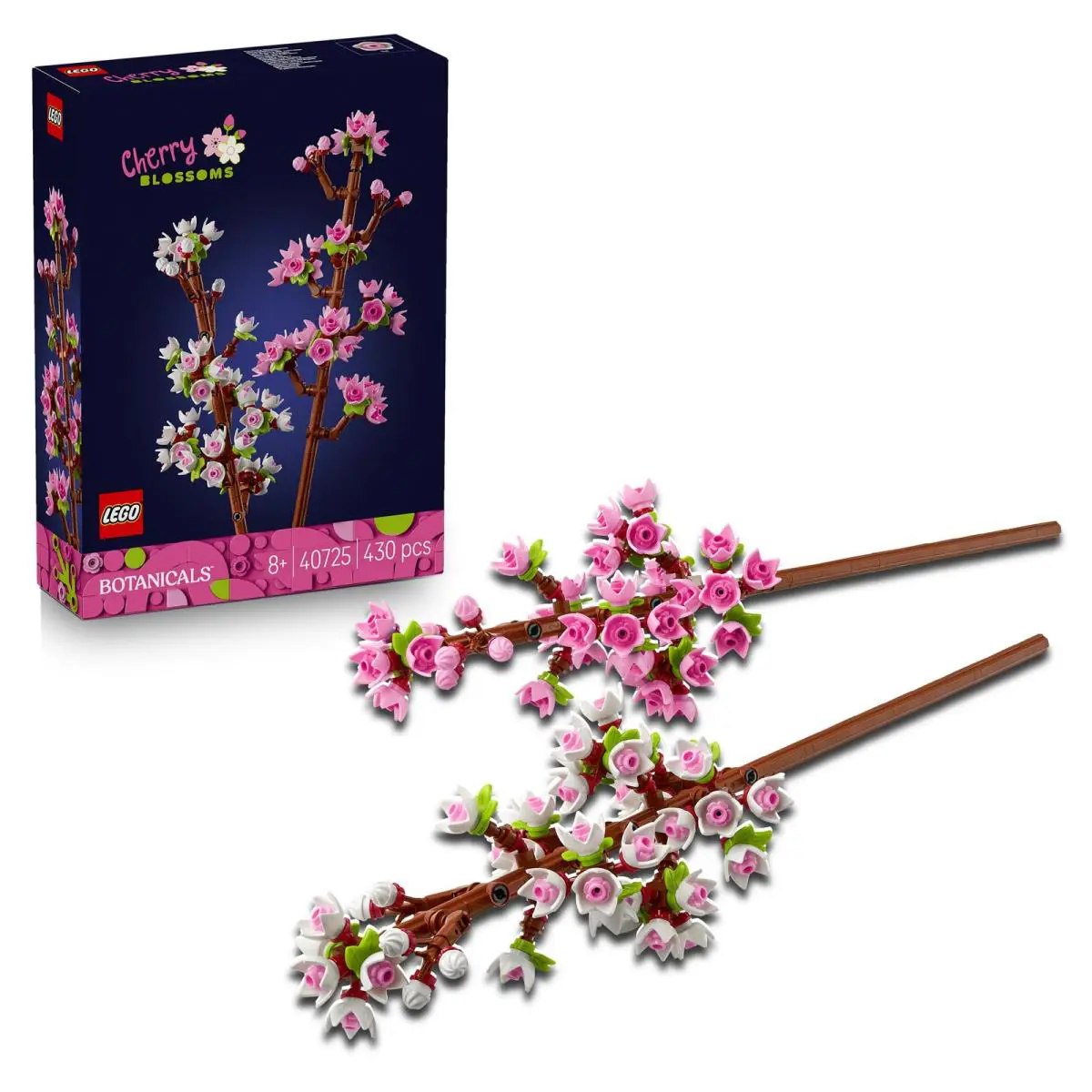 Lego Botanicals Cherry Blossoms Toy - Flowers Building Set - Desk Decoratio