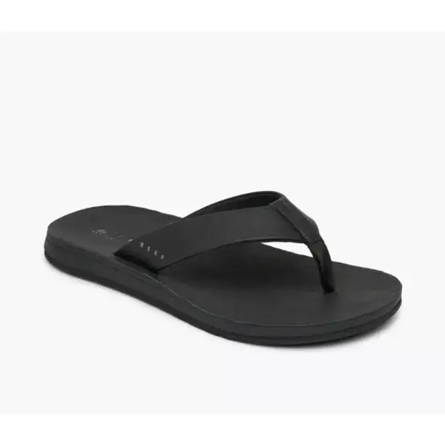 Men Reef Ojai Classic Premium Leather Flip Flop Sandal CJ6247 Black
