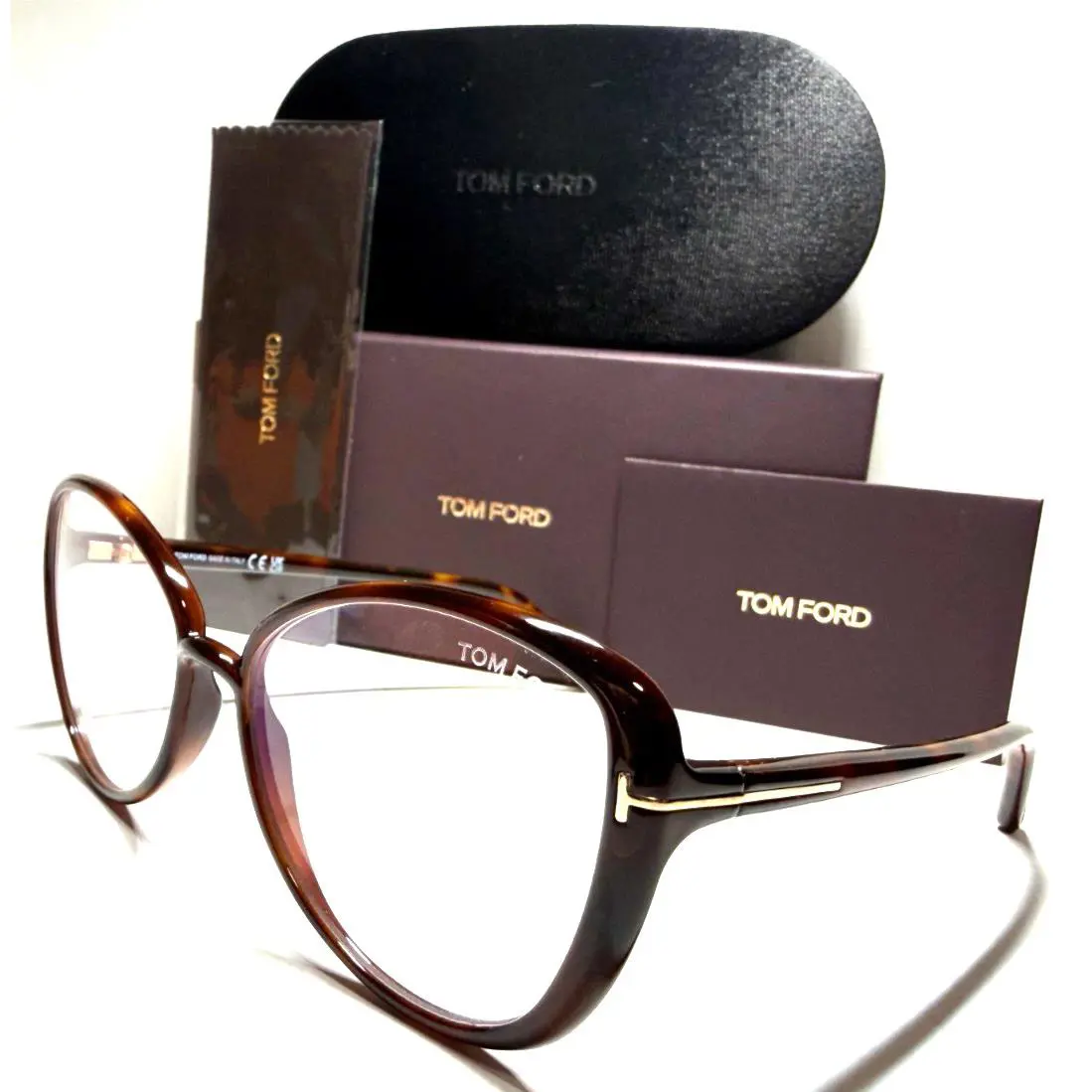 Tom Ford TF5907-B 052 Havana with Gold Acents Eyeglasses Frame 55-15