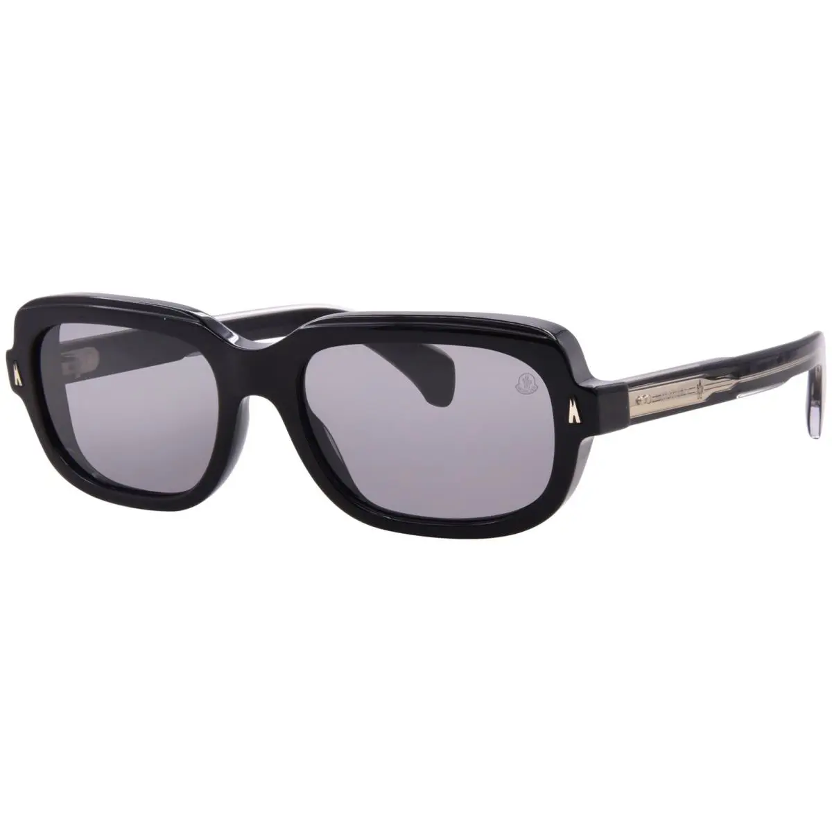 Moncler Suntrap ME6008 300187 Sunglasses Shiny Black/dark Grey Pillow Shape 55mm