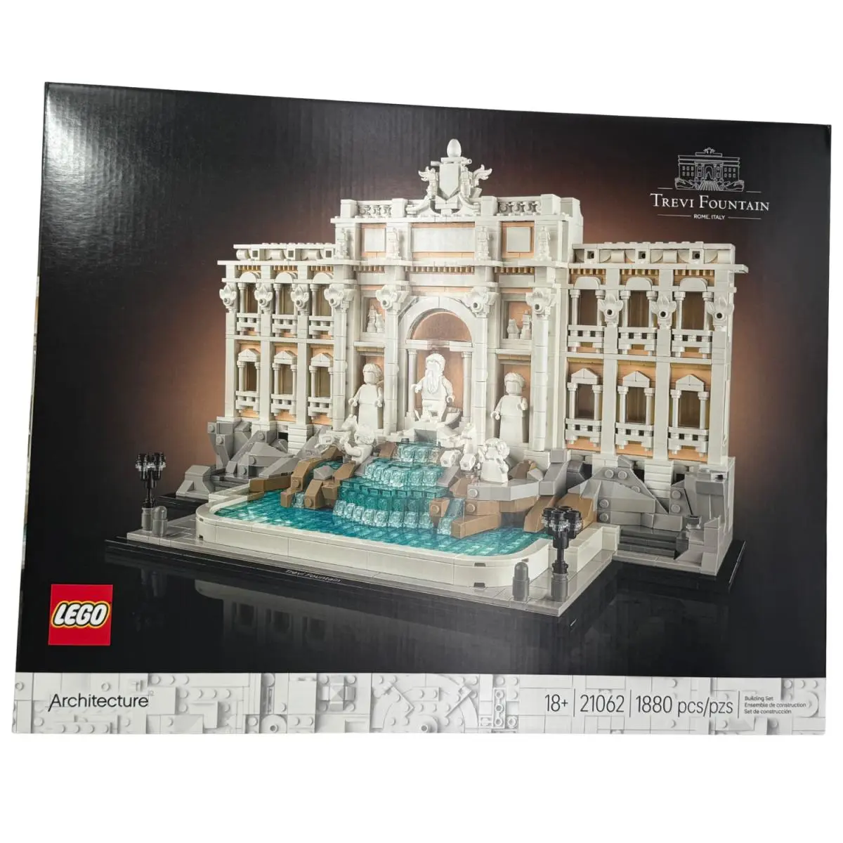Lego 6526219 Architecture Trevi Fountain Building Set 1880 Pieces For Ages 18+
