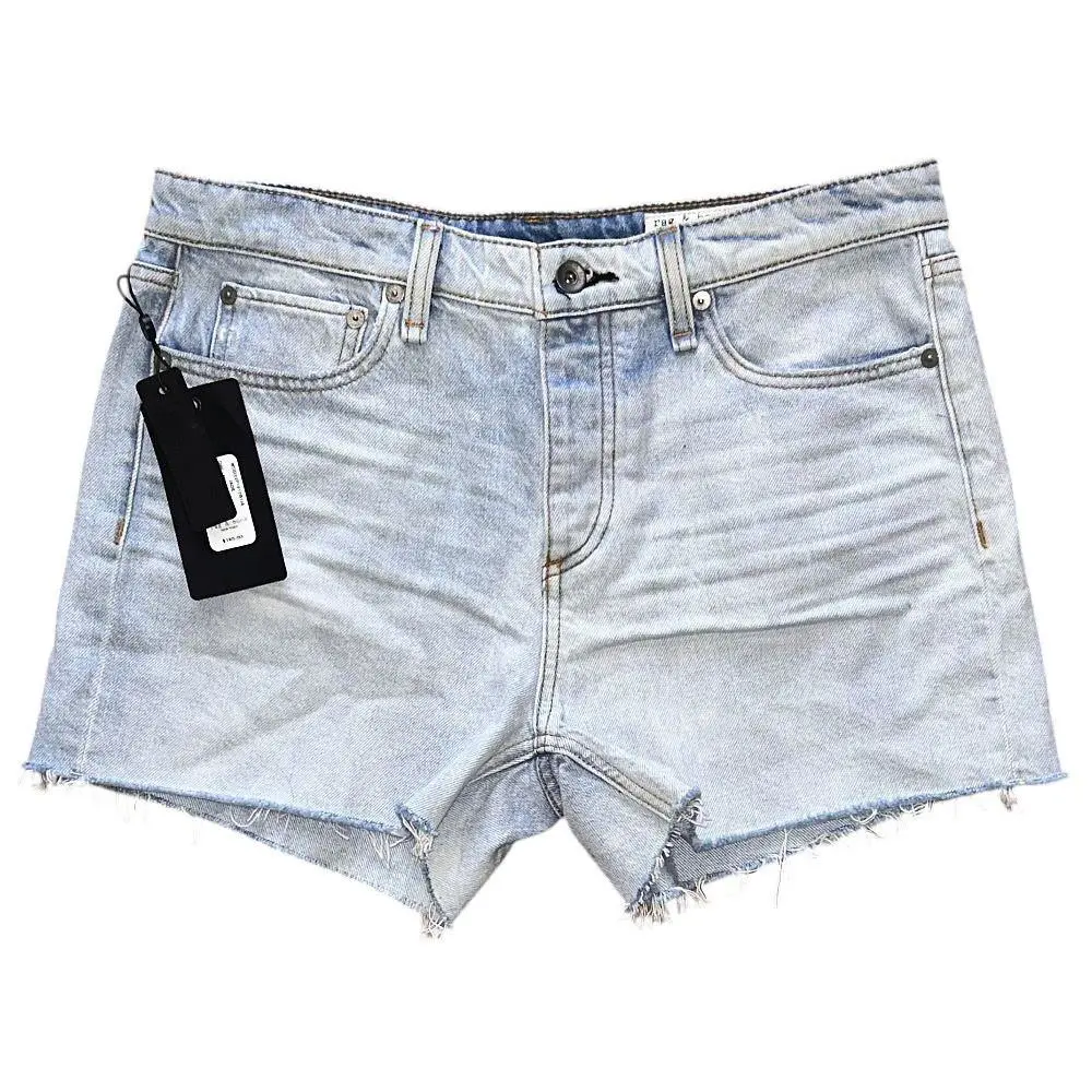 Rag Bone Dre Low-rise Frayed Hem Boyfriend Jean Shorts 28X3.5