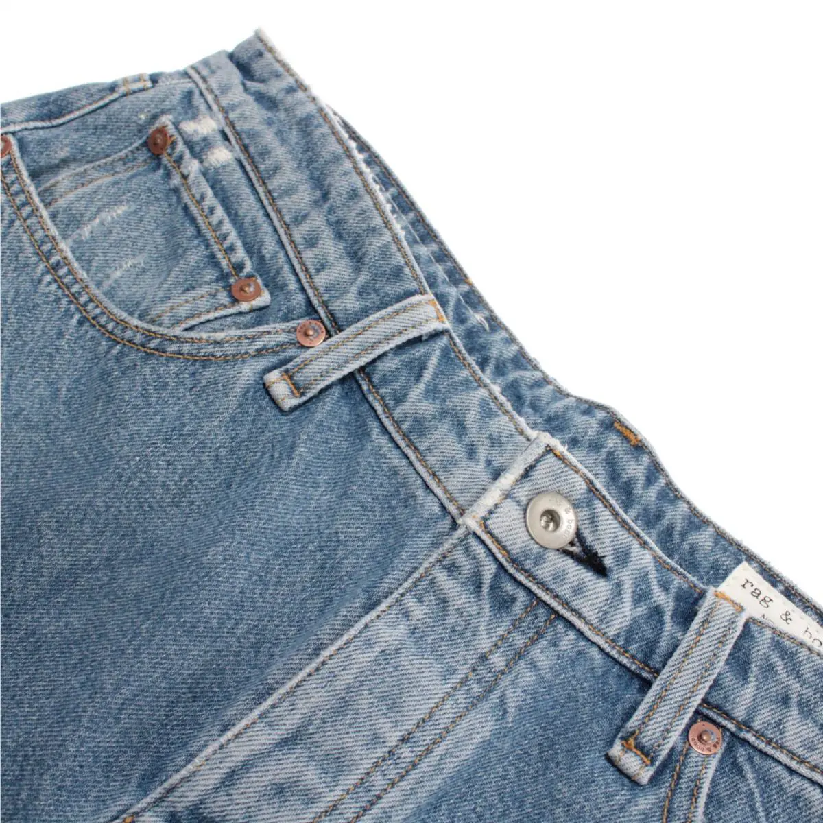 Rag Bone Jean Shorts Size 29 US Low Rise Solid Blue Cotton