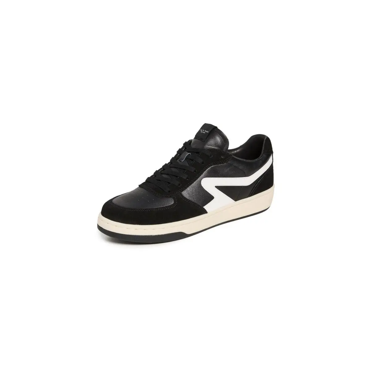 Rag Bone Retro Lace Up Court Sneakers Men`s 43EU/10US Black/white Round Toe