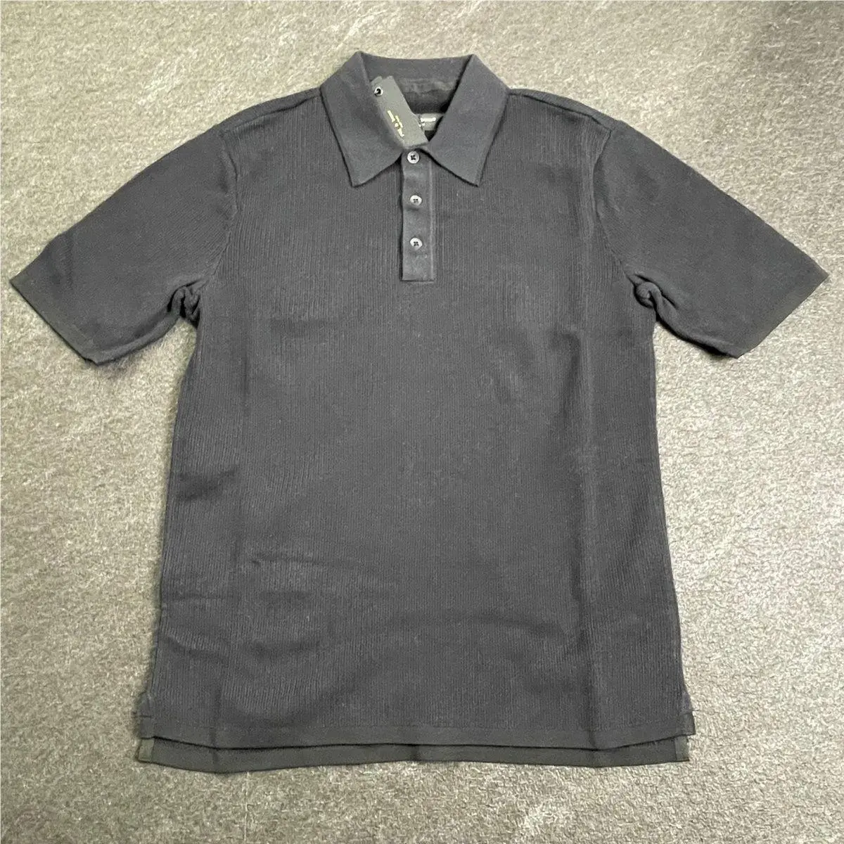 Rag Bone Harvey Knit Polo Shirt Men`s Size XS Black MBS22S018KI18