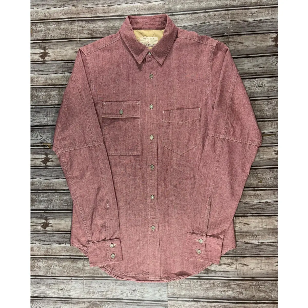 Rag Bone The Trail Denim Shirt Size M Color Red