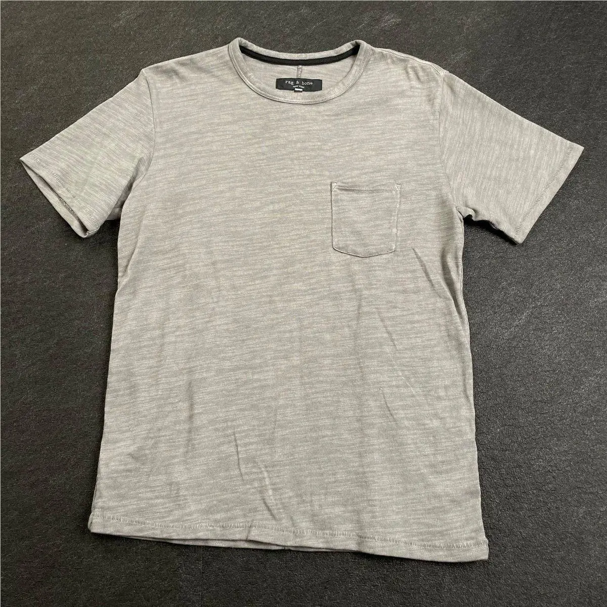 Rag Bone Washed Classic Flame Tee Men`s Size S Shade Gray