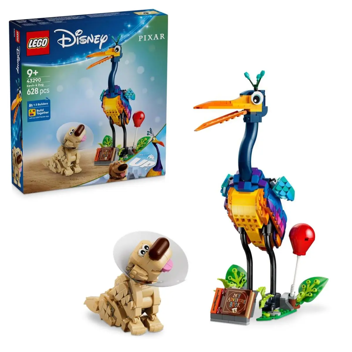Lego Disney Pixar Kevin Dug Figures - Toy Golden Retriever Dog Exotic Bird