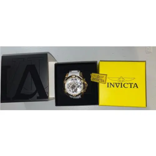 Bolt Girdex Chrono Watch 52mm Silicone Band-flame Fusion Crystal-lume by Invicta